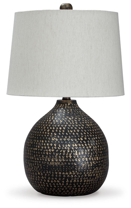 Maire Black/Gold Finish Table Lamp from Ashley Furniture - Luna Furniture