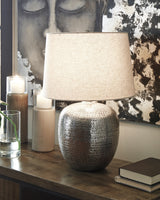 Magalie Antique Silver Finish Table Lamp from Ashley - Luna Furniture