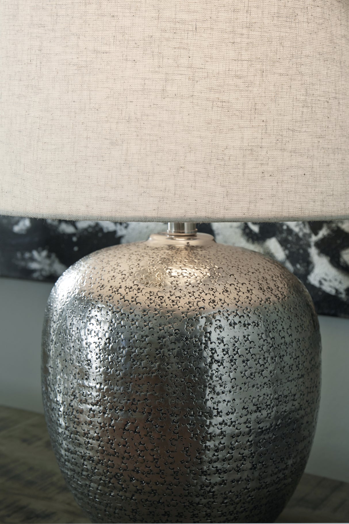 Magalie Antique Silver Finish Table Lamp from Ashley - Luna Furniture