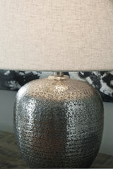 Magalie Antique Silver Finish Table Lamp from Ashley - Luna Furniture