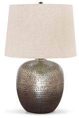 Magalie Antique Silver Finish Table Lamp from Ashley - Luna Furniture