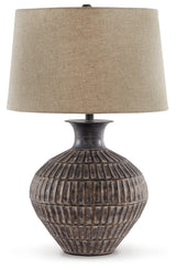 Magan Antique Bronze Finish Table Lamp from Ashley - Luna Furniture