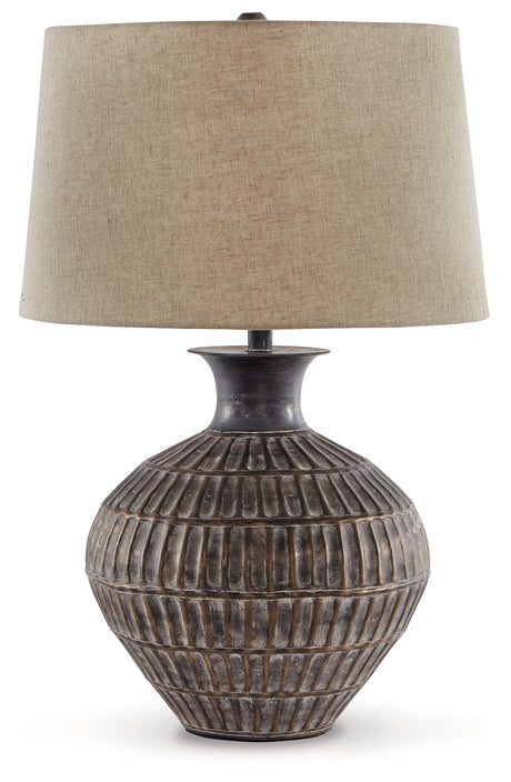 Magan Antique Bronze Finish Table Lamp from Ashley - Luna Furniture