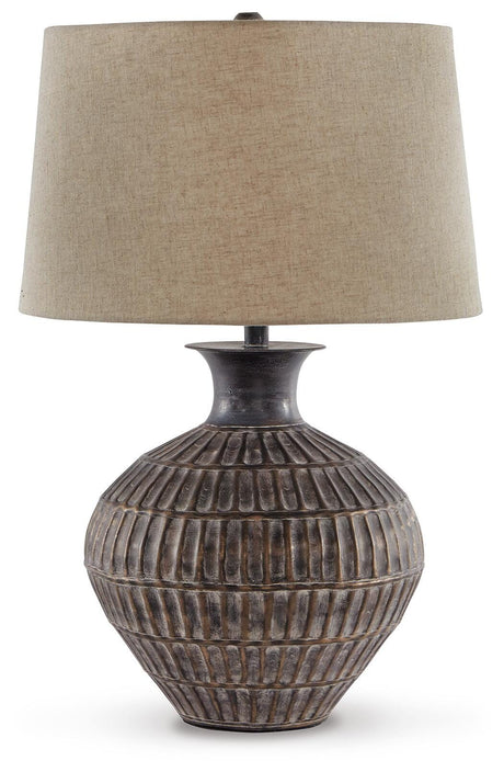 Magan Antique Bronze Finish Table Lamp from Ashley Furniture - Luna Furniture