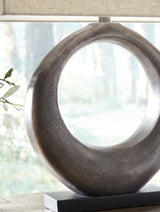 Saria Antique Silver Finish Table Lamp from Ashley - Luna Furniture