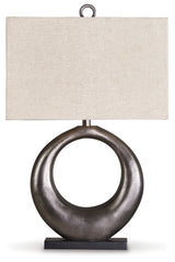 Saria Antique Silver Finish Table Lamp from Ashley - Luna Furniture