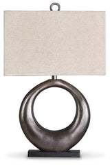 Saria Antique Silver Finish Table Lamp from Ashley Furniture - Luna Furniture