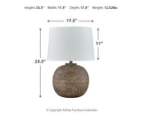 Neavesboro Antique Brown/White 2-Piece Table Lamp Set from Ashley Furniture - Luna Furniture