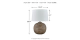 Neavesboro 2-Piece Table Lamp Set in Antique Brown/White from Ashley Furniture - Luna Furniture