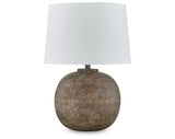Neavesboro Antique Brown/White Table Lamp from Ashley Furniture - Luna Furniture