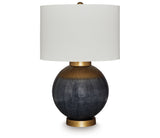 Adara Blue/Gold Finish Table Lamp from Ashley - Luna Furniture