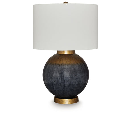 Adara Blue/Gold Finish Table Lamp from Ashley - Luna Furniture