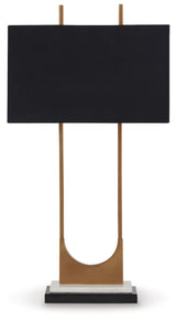 Malana Brass Finish Table Lamp from Ashley - Luna Furniture