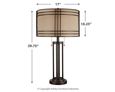 Hanswell Dark Brown Table Lamp from Ashley Furniture - Luna Furniture