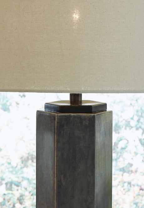 Dirkton Antique Pewter Finish Accent Lamp from Ashley - Luna Furniture