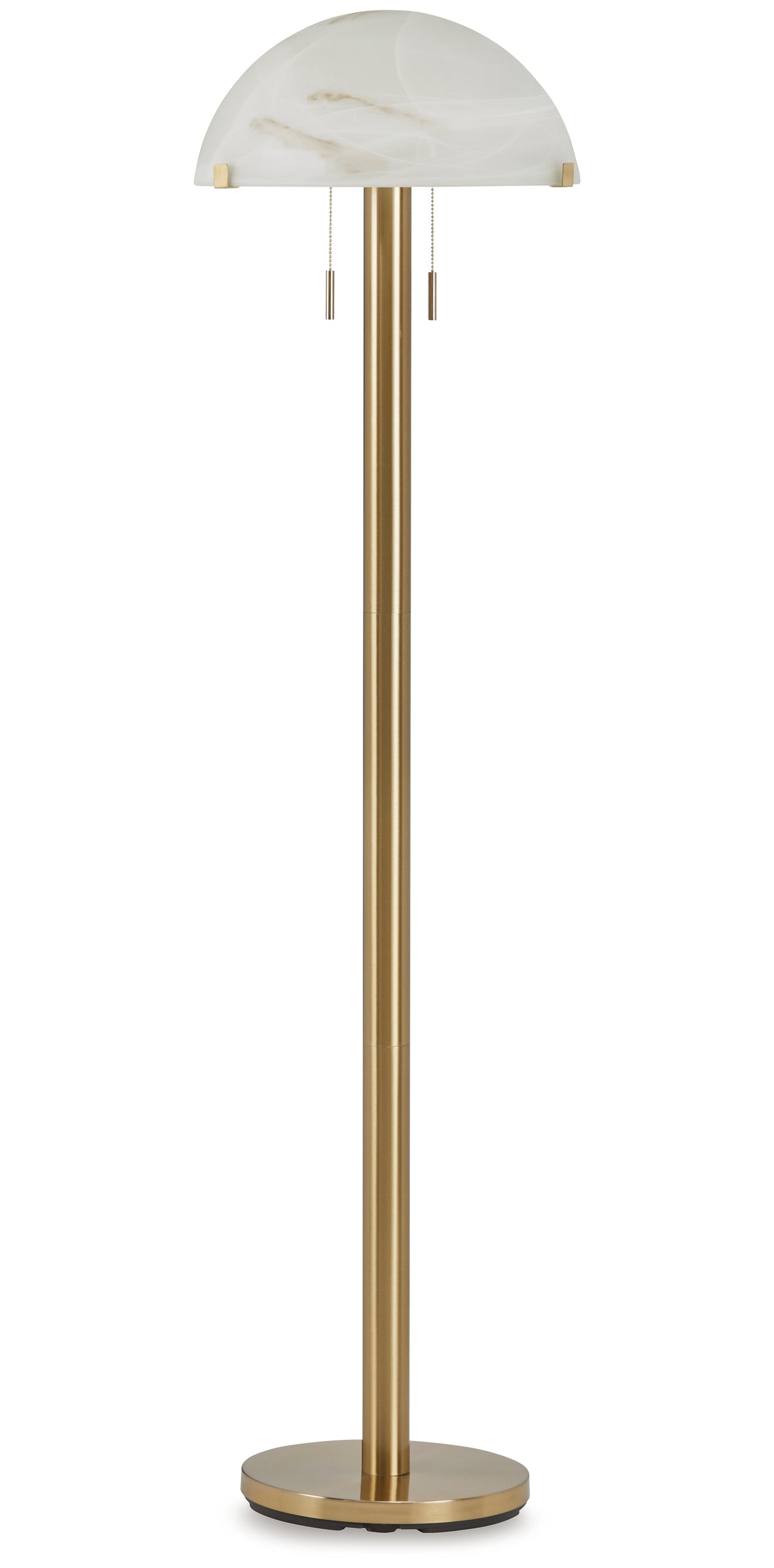 Tobbinsen Brass Finish Floor Lamp from Ashley - Luna Furniture