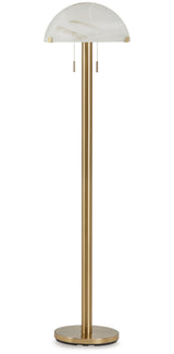 Tobbinsen Brass Finish Floor Lamp from Ashley - Luna Furniture