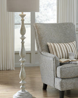 Bernadate Whitewash Floor Lamp from Ashley - Luna Furniture