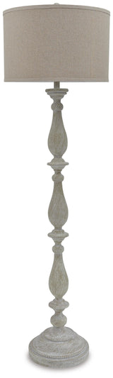 Bernadate Whitewash Floor Lamp from Ashley - Luna Furniture
