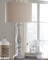 Bernadate Whitewash Table Lamp from Ashley Furniture - Luna Furniture