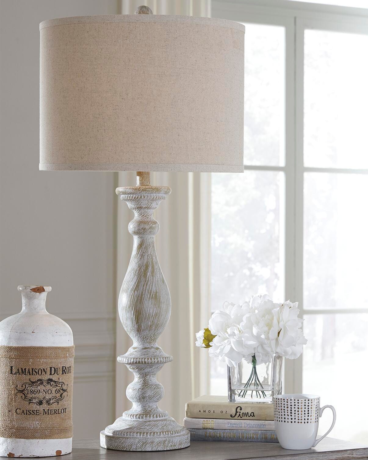 Bernadate Whitewash Table Lamp from Ashley Furniture - Luna Furniture
