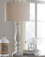 Bernadate Whitewash Table Lamp from Ashley Furniture - Luna Furniture