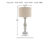 Bernadate Whitewash Table Lamp from Ashley Furniture - Luna Furniture