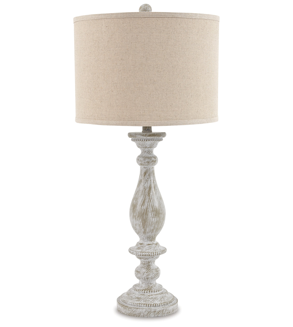 Bernadate 3-Piece Floor Lamp with 2 Table Lamps Set in Whitewash from Ashley - Luna Furniture