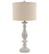 Bernadate 3-Piece Floor Lamp with 2 Table Lamps Set in Whitewash from Ashley - Luna Furniture