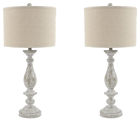 Bernadate Whitewash Table Lamp from Ashley - Luna Furniture