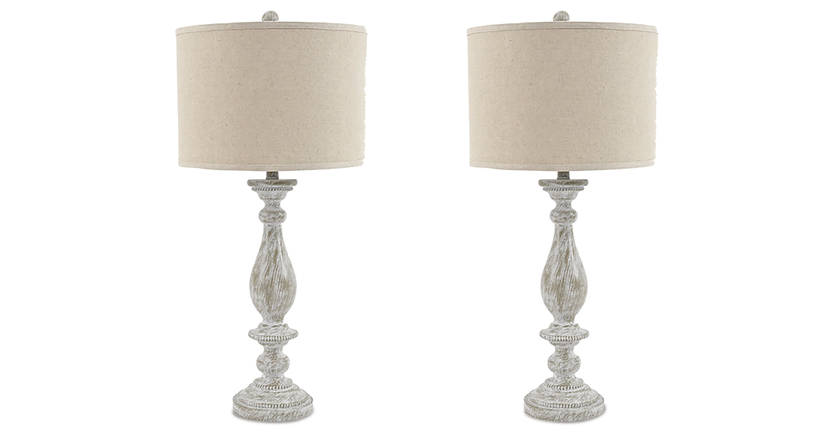 Bernadate Whitewash Table Lamp from Ashley Furniture - Luna Furniture