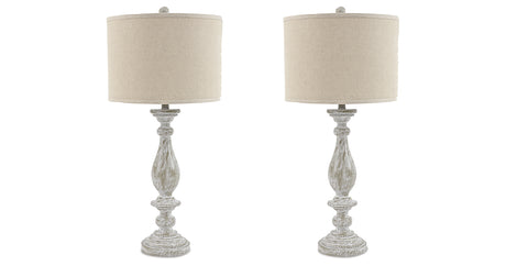Bernadate Whitewash Table Lamp from Ashley - Luna Furniture