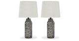 Mahima Black/White Table Lamp from Ashley - Luna Furniture