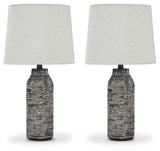 Mahima Black/White Table Lamp from Ashley - Luna Furniture