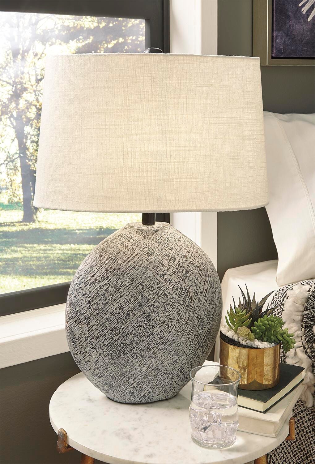 Harif Beige Table Lamp from Ashley Furniture - Luna Furniture