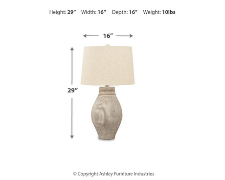 Layal Black Table Lamp from Ashley Furniture - Luna Furniture