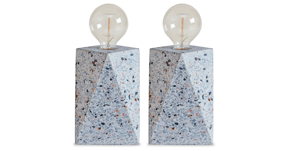 Maywick 2-Piece Table Lamp Set in White from Ashley - Luna Furniture