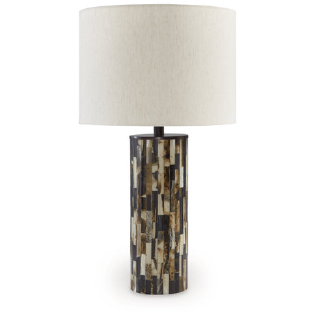 Ellford 2-Piece Table Lamp Set in Black/Brown/Cream from Ashley - Luna Furniture