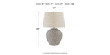 Dreward 2-Piece Table Lamp Set in Distressed Gray from Ashley Furniture - Luna Furniture