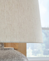 Dreward 2-Piece Table Lamp Set in Distressed Gray from Ashley Furniture - Luna Furniture