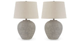 Dreward 2-Piece Table Lamp Set in Distressed Gray from Ashley Furniture - Luna Furniture