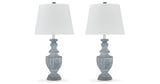 Cylerick 2-Piece Table Lamp Set in Antique Blue from Ashley Furniture - Luna Furniture