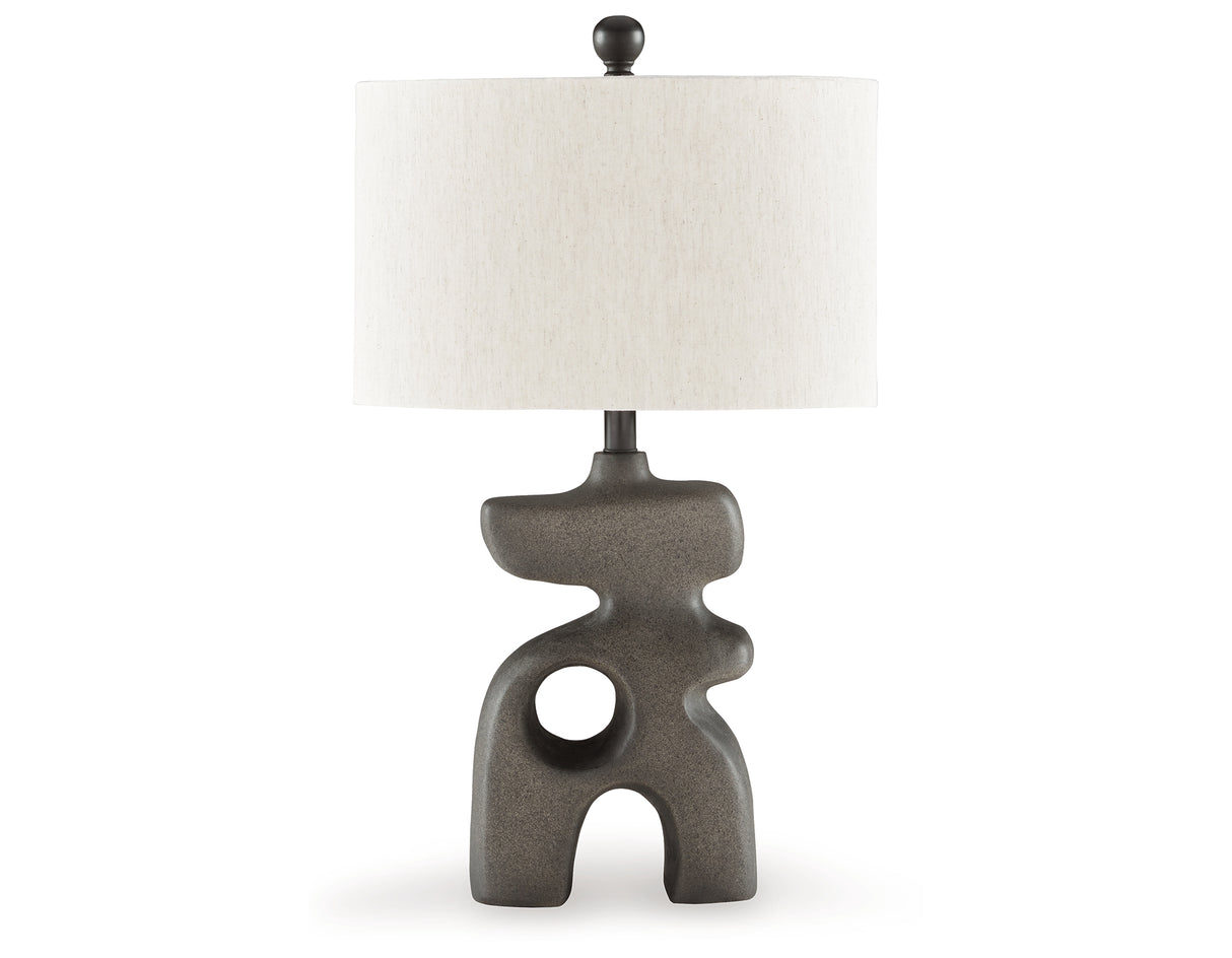 Danacy 2-Piece Table Lamp Set in Distressed Black from Ashley - Luna Furniture