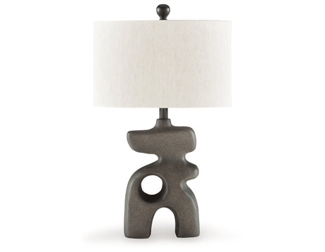 Danacy 2-Piece Table Lamp Set in Distressed Black from Ashley - Luna Furniture