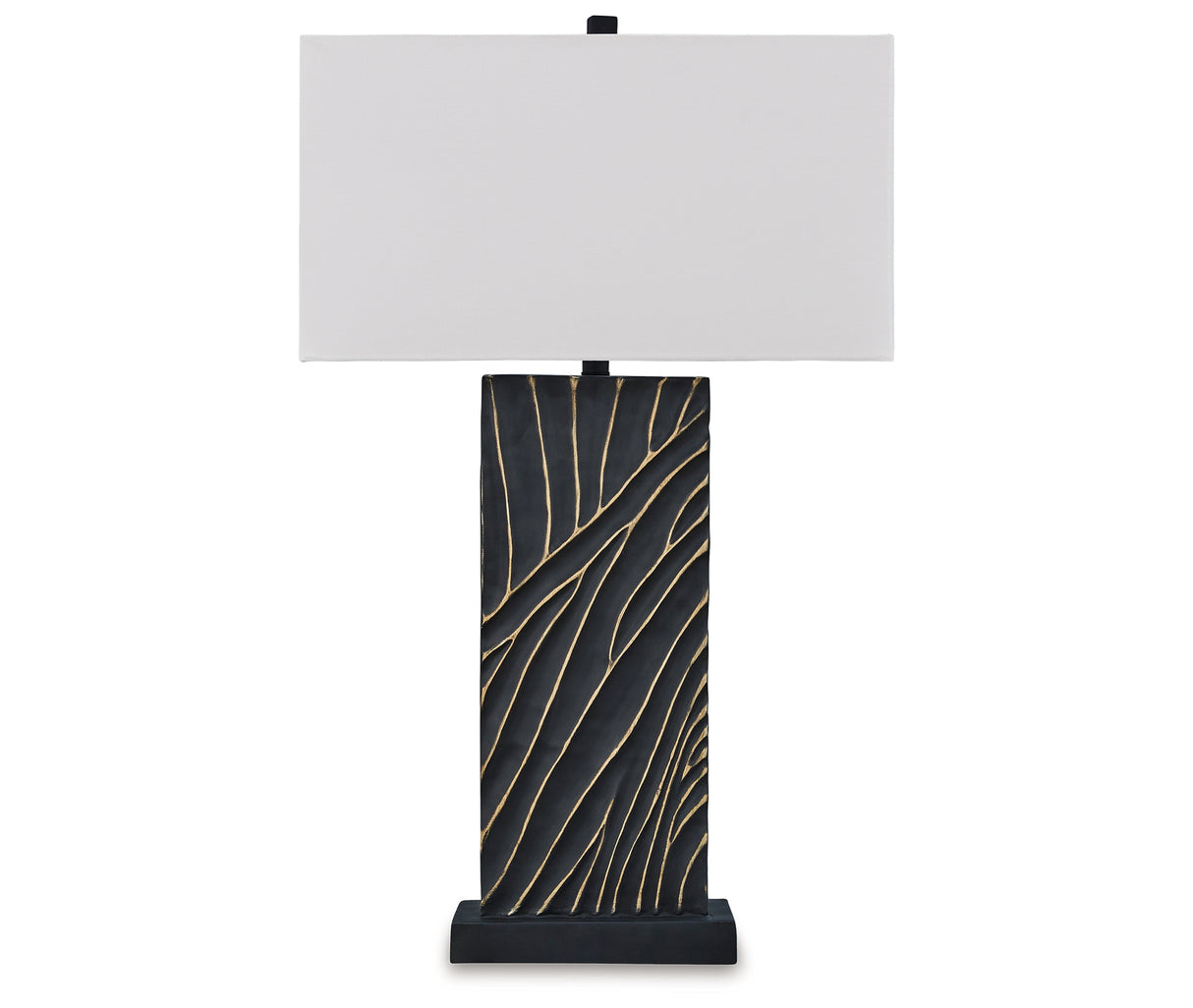 Bartlen 2-Piece Table Lamp Set in Black/Gold Finish from Ashley - Luna Furniture