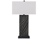 Bartlen 2-Piece Table Lamp Set in Black/Gold Finish from Ashley - Luna Furniture