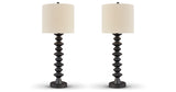 Luanndon 2-Piece Table Lamp Set in Black from Ashley Furniture - Luna Furniture