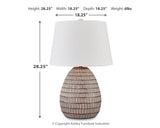 Darrich 2-Piece Table Lamp Set in Beige/White from Ashley - Luna Furniture