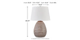 Darrich 2-Piece Table Lamp Set in Beige/White from Ashley Furniture - Luna Furniture