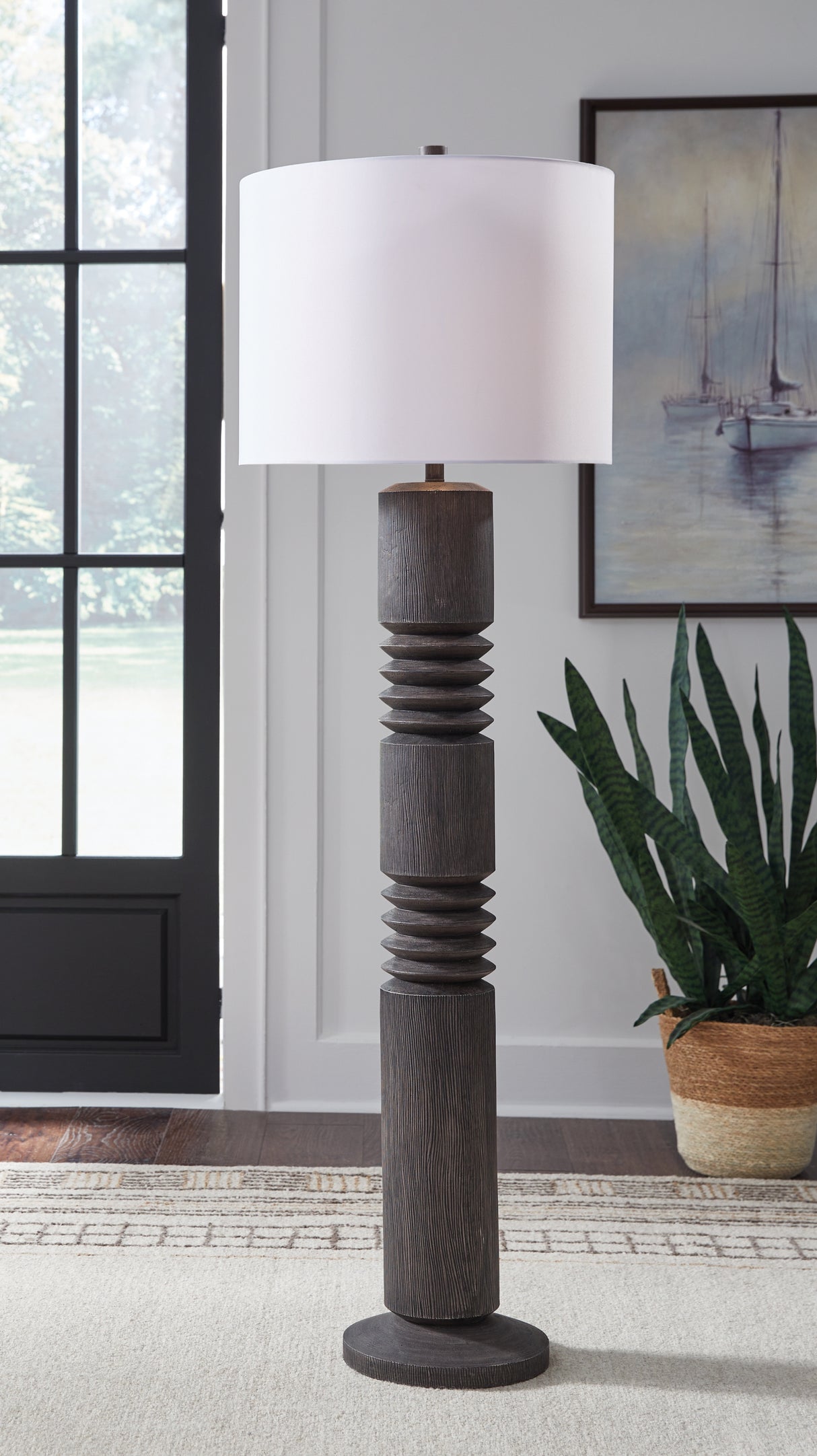 Fainwell Black Floor Lamp from Ashley - Luna Furniture